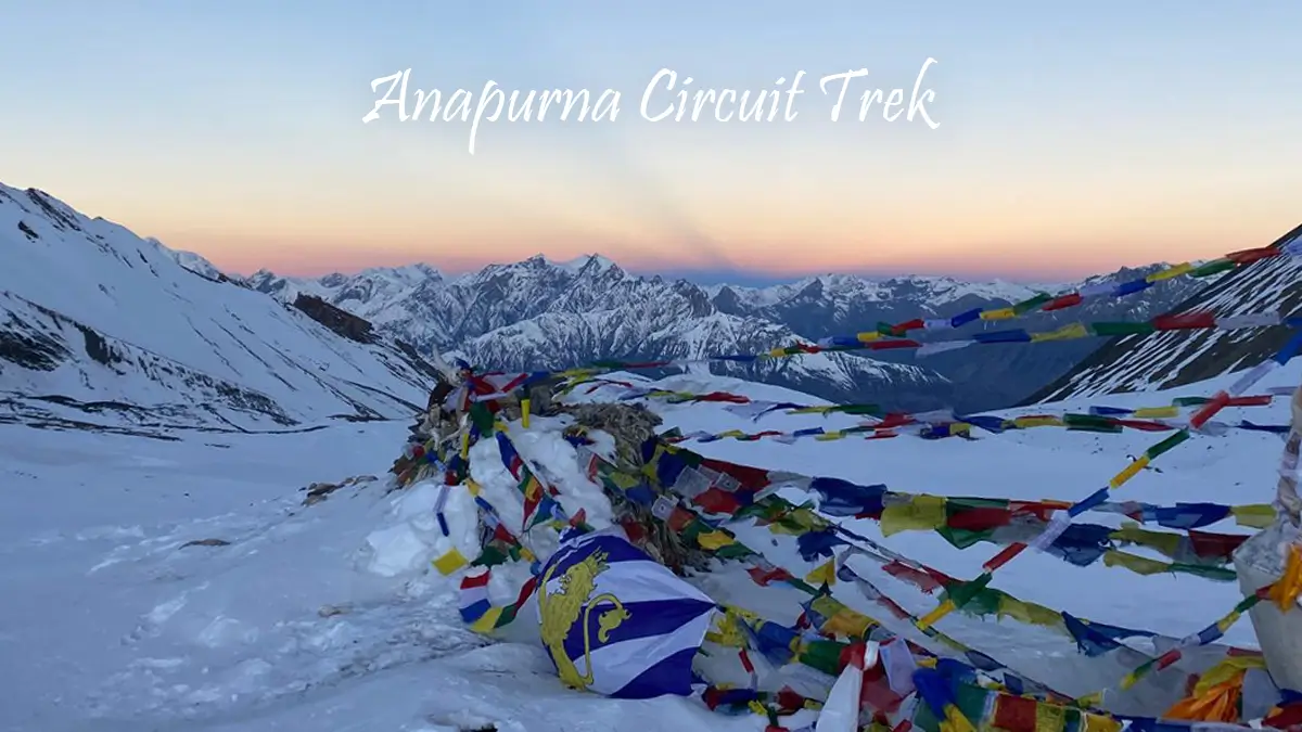 Thorong La Pass, high Himalayan mountain pass on Annapurna Circuit