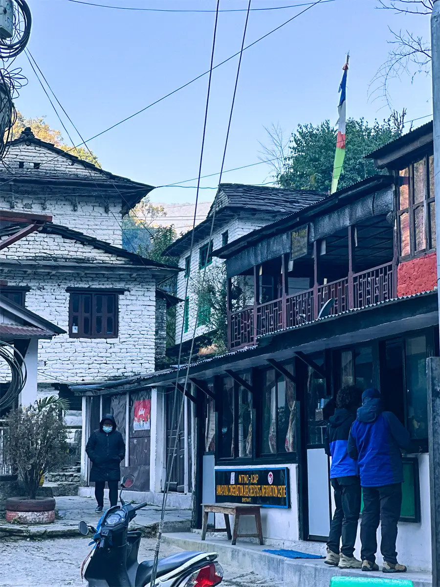 Permit checkpost at Birethanti(ABC/Poonhill Trailheads)