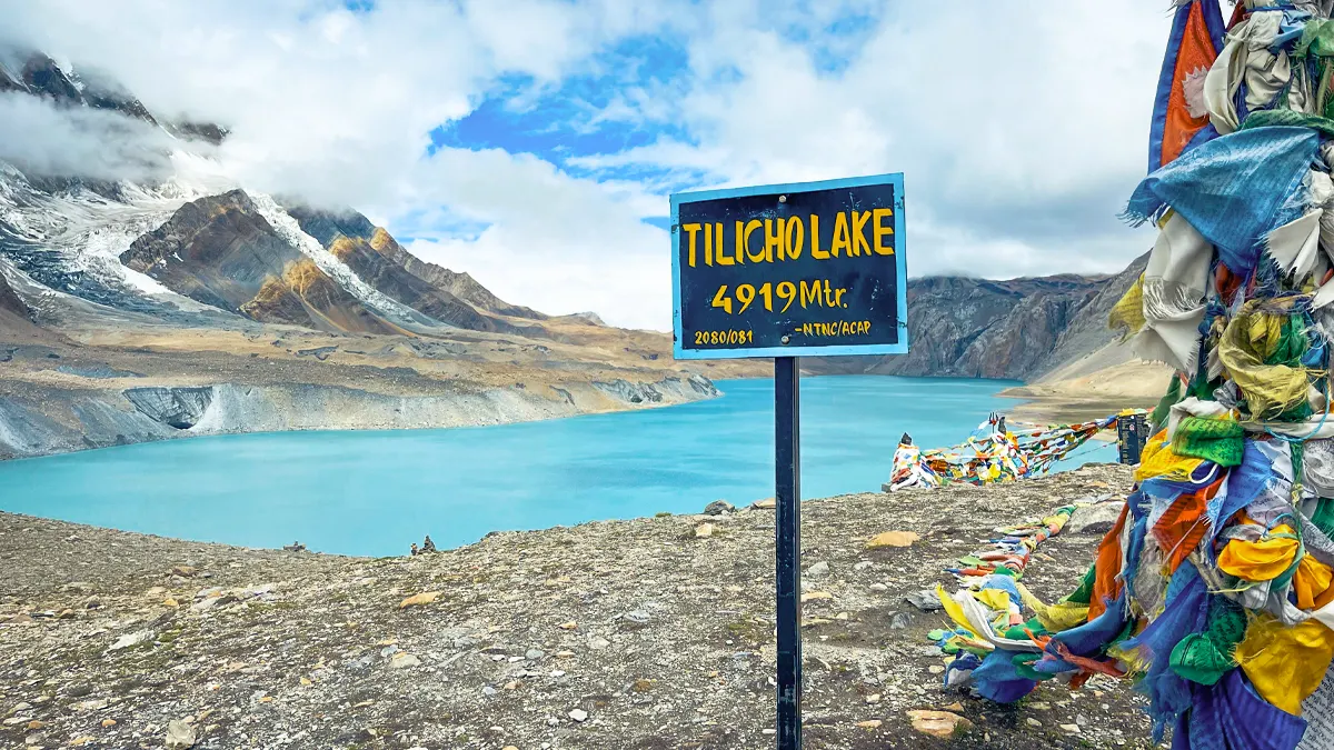 Tilicho Lake at 4,919 meters Annapurna Circuit optional acclimatization hike