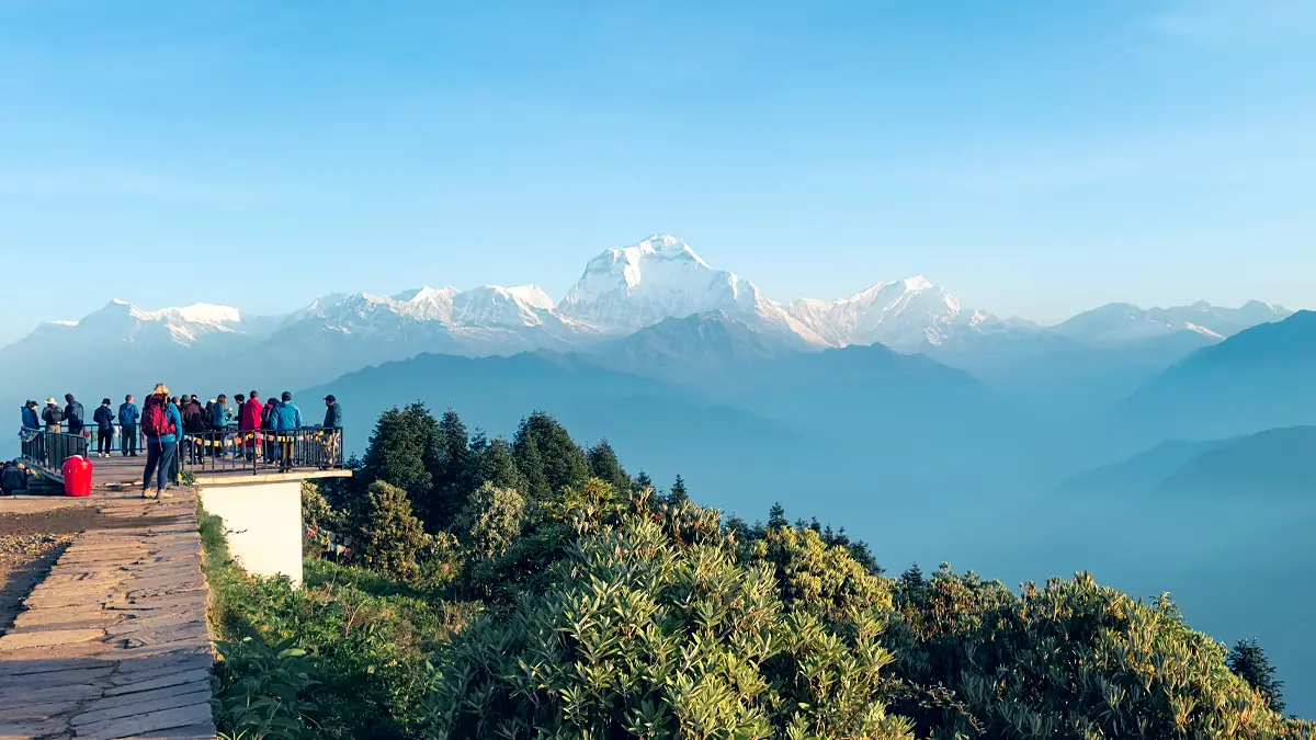 The magnificent view of Mt. Dhaulagiri from Poonhill