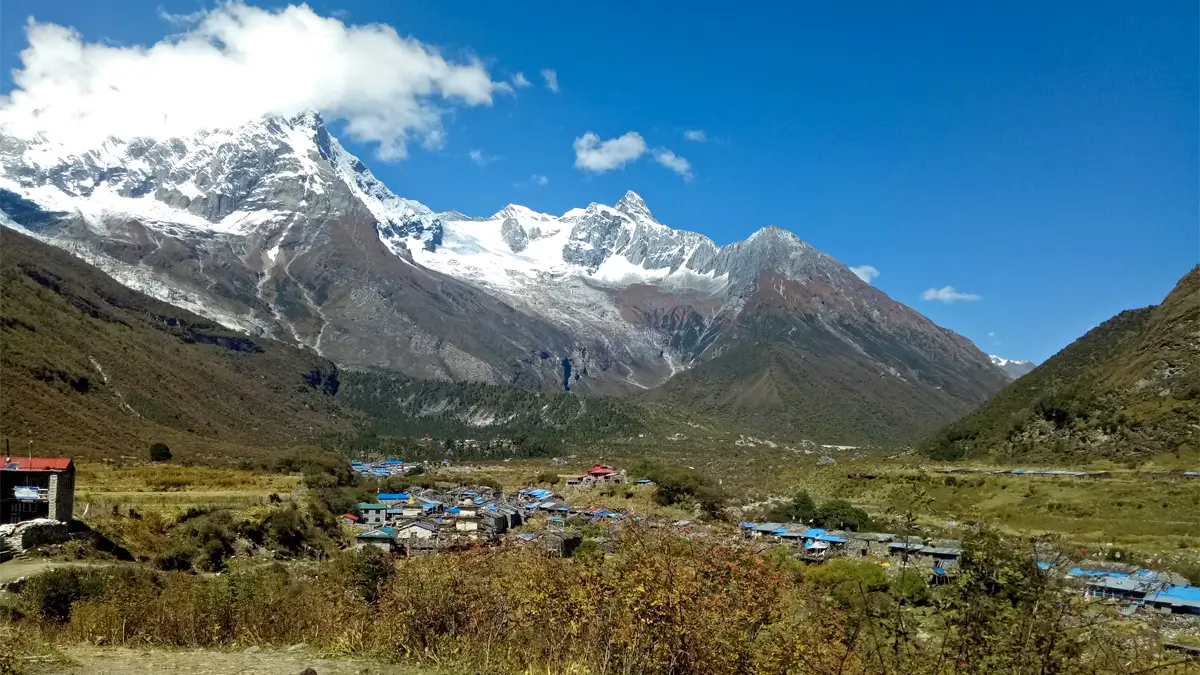 Remote village on Manaslu Circuit Trek, Nepal