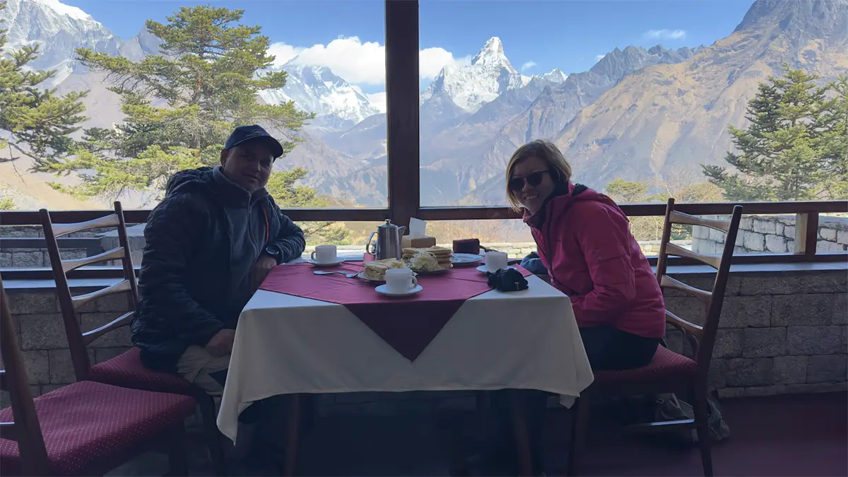 Breakfast at Everest View Hotel, Everest Base Camp Trek