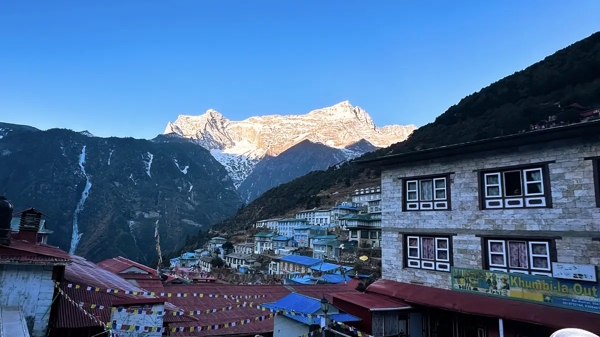 Morning View From Namche Bazar in Late September