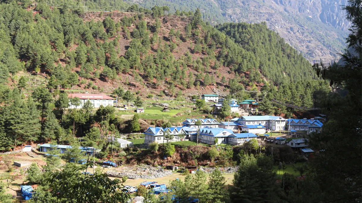Vibrant Town of Phakding During Monsoon EBC Trek