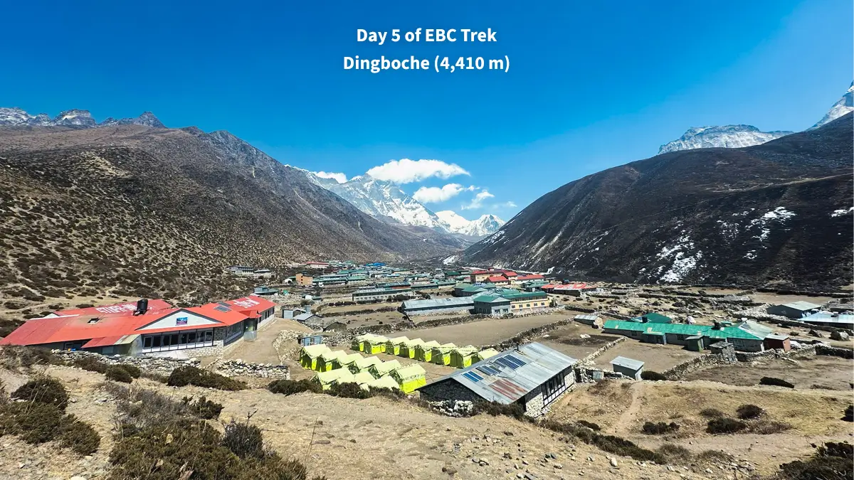 Day Five of EBC Trek: Tengboche to Dingboche
