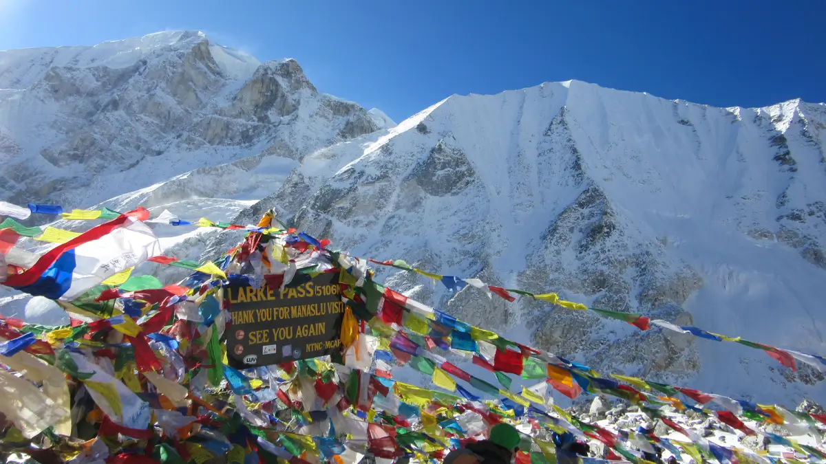 Larkya La Pass on the Manaslu Circuit Trek - 5,106 m