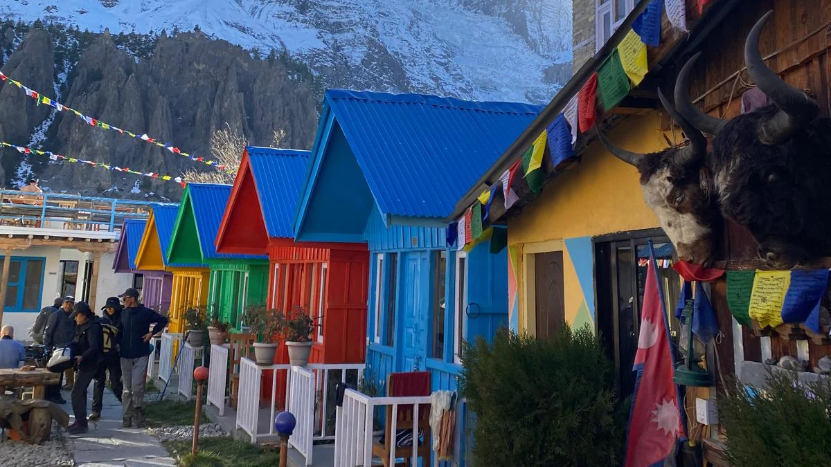 Teahouse accommodation in Manang village Annapurna Circuit trek base for acclimatization