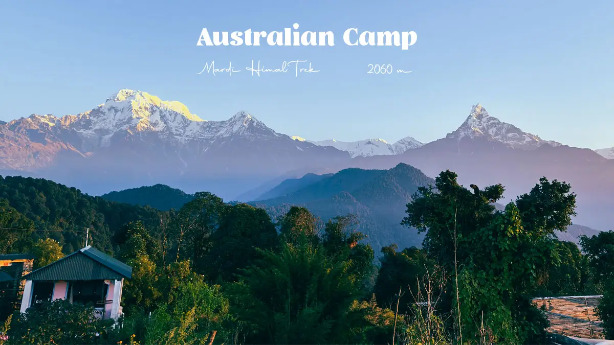 The view from Australian Base Camp, Mardi Himal Trail