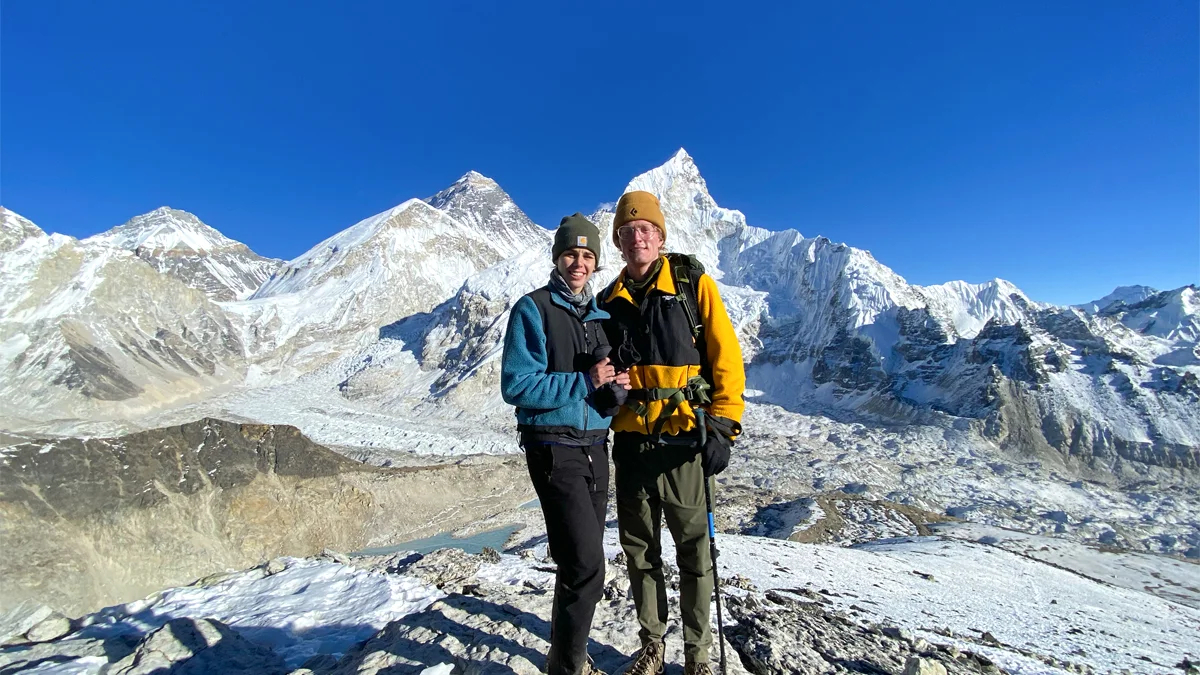 Panoramic Himalayan view from Kala Patthar during the Everest Base Camp Trek