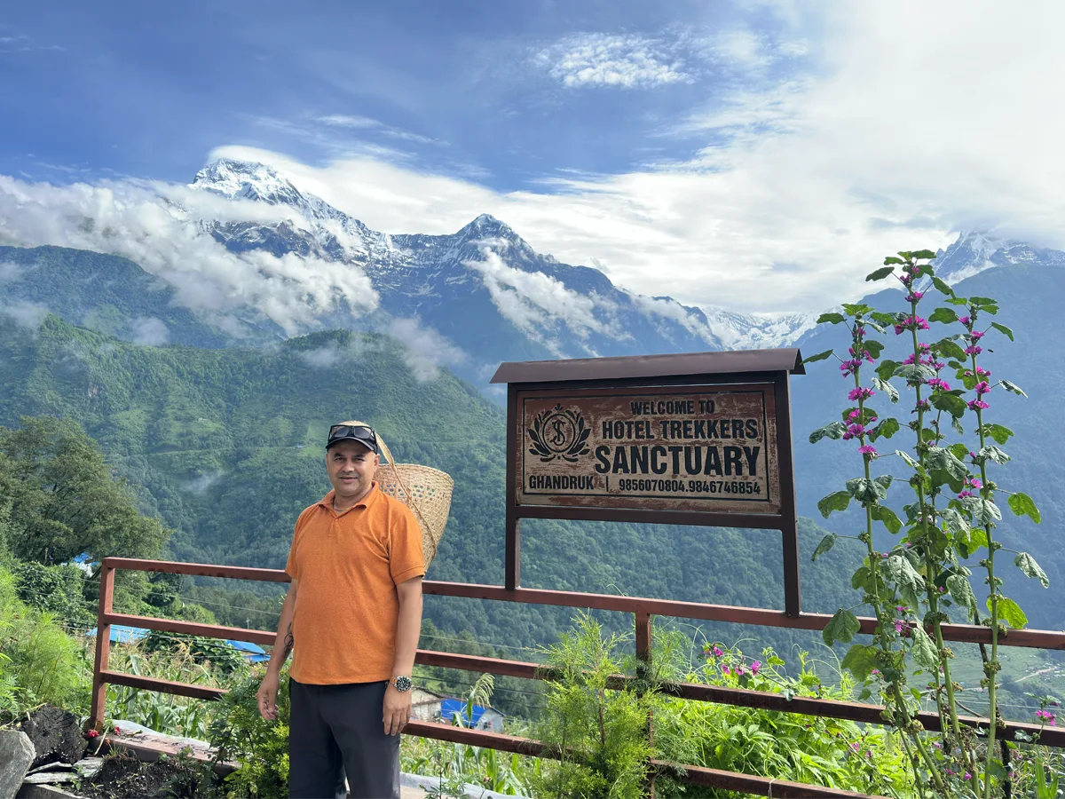 View of Annapurna and Hiunchuli seen on Ghorepani Ghandruk trek