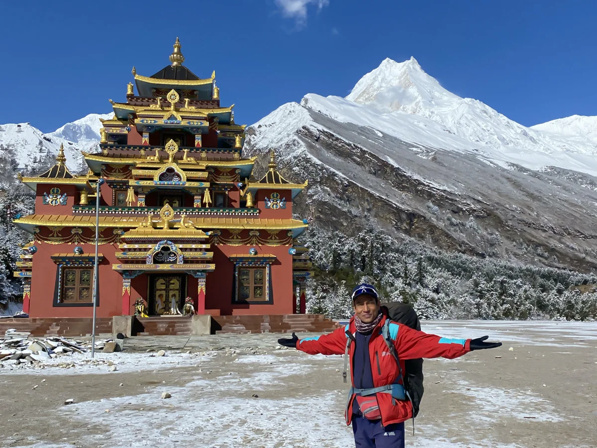 Restricted area trekking permit checkpoint in Nepal