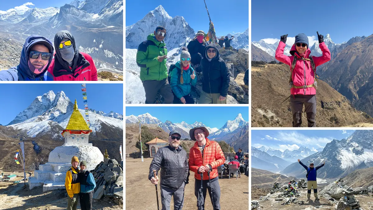 Everest Base Camp trekkers on the trail