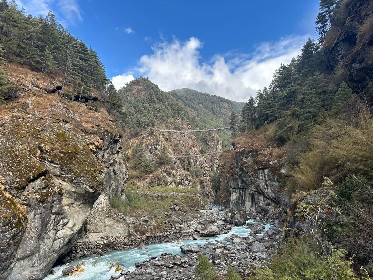 Dudh Koshi River flowing through the Khumbu region