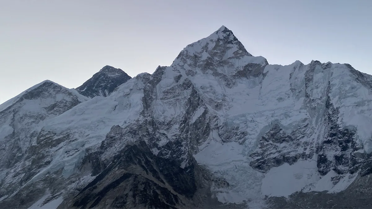 Mount Everest summit before dawn from Kala Patthar, 5,545m, Khumbu, Nepal