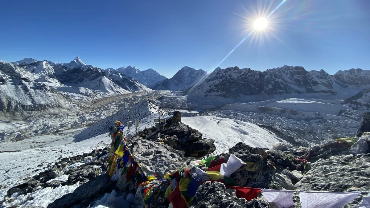 Himalayan peaks and glaciers viewed from Kala Patthar, 5,545m, Khumbu Valley