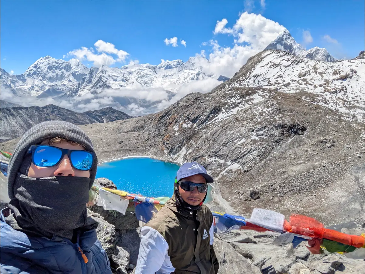 Trekkers on the Everest Three High Passes trek