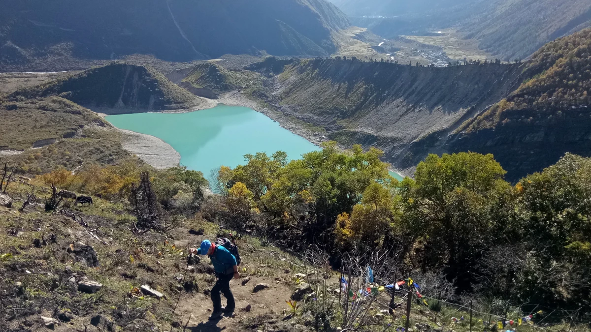 Birendra Lake near Samagaon on the Manaslu Circuit