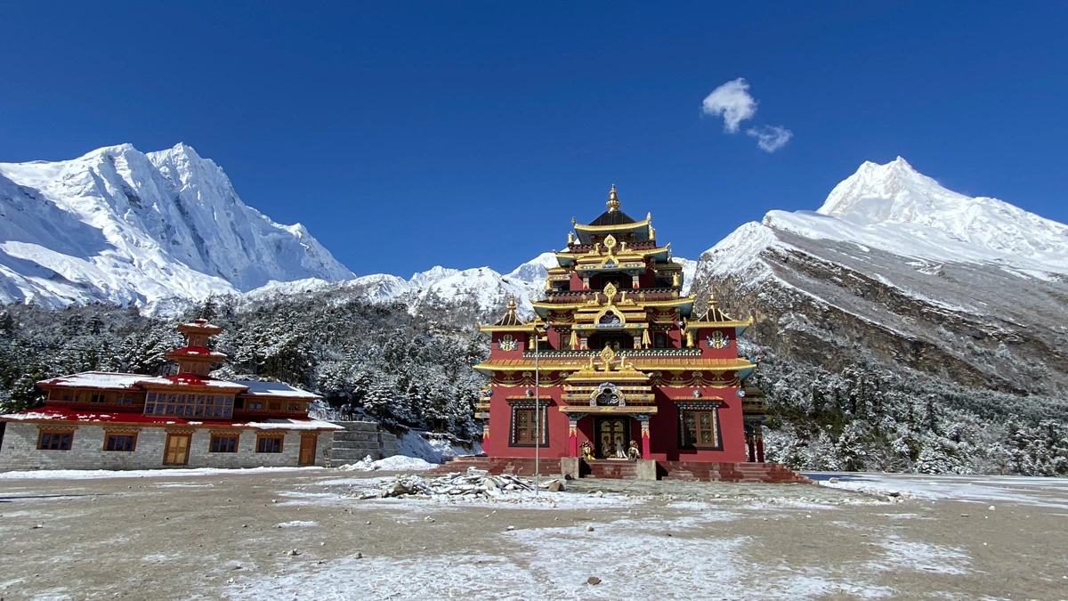 Shyala Monastery along the Manaslu Circuit Trek